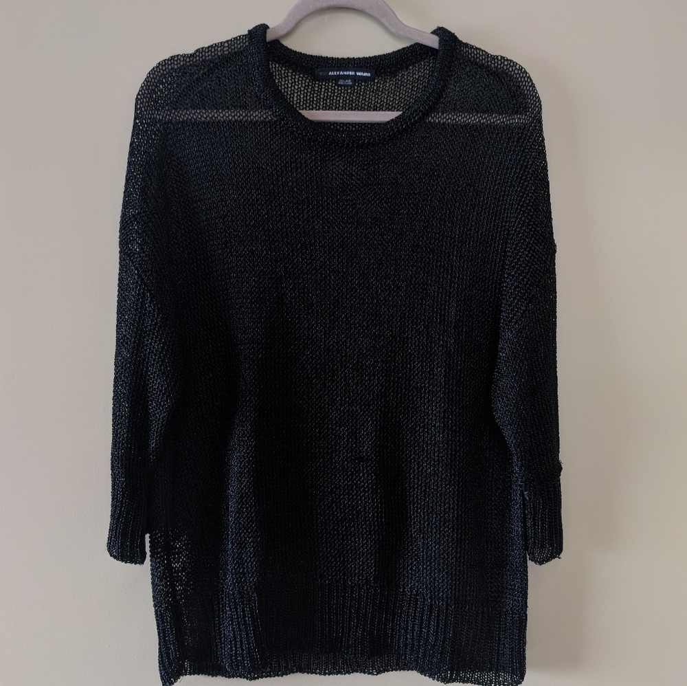 Alexander Wang Tricot black chainmail sweater